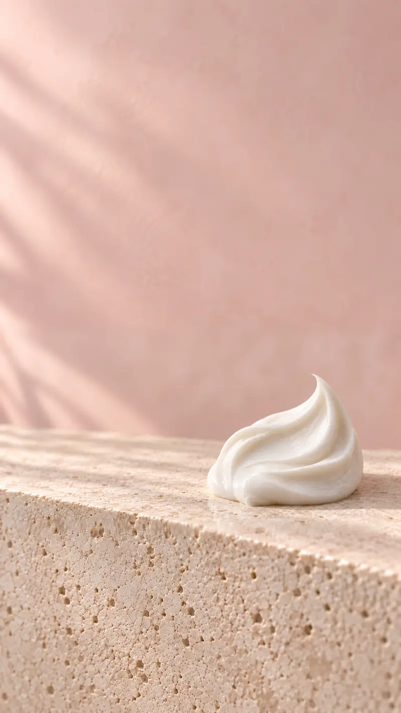 A swirl of PyratineXR Crème on the stone shelf